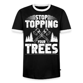 Lumberjack Equipment Logging Equipment Rope Construction - Men's Ringer Shirt - black/white - Front - AI Model Female 172 light (172cm) & AI Model Male 178 light (178cm)