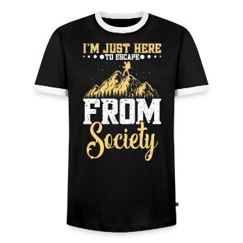 Accessoires pour randonneurs Accessoires de randonnée Alpiniste - T-shirt contrasté Homme - noir/blanc - Devant - AI Model Female 172 light (172cm) & AI Model Male 178 light (178cm)