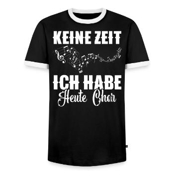 Chorsänger Dirigent Orchester Alt Singen Bass - Männer Kontrast-T-Shirt - Schwarz/Weiß - Vorne - AI Model Female 172 light (172cm) & AI Model Male 178 light (178cm)
