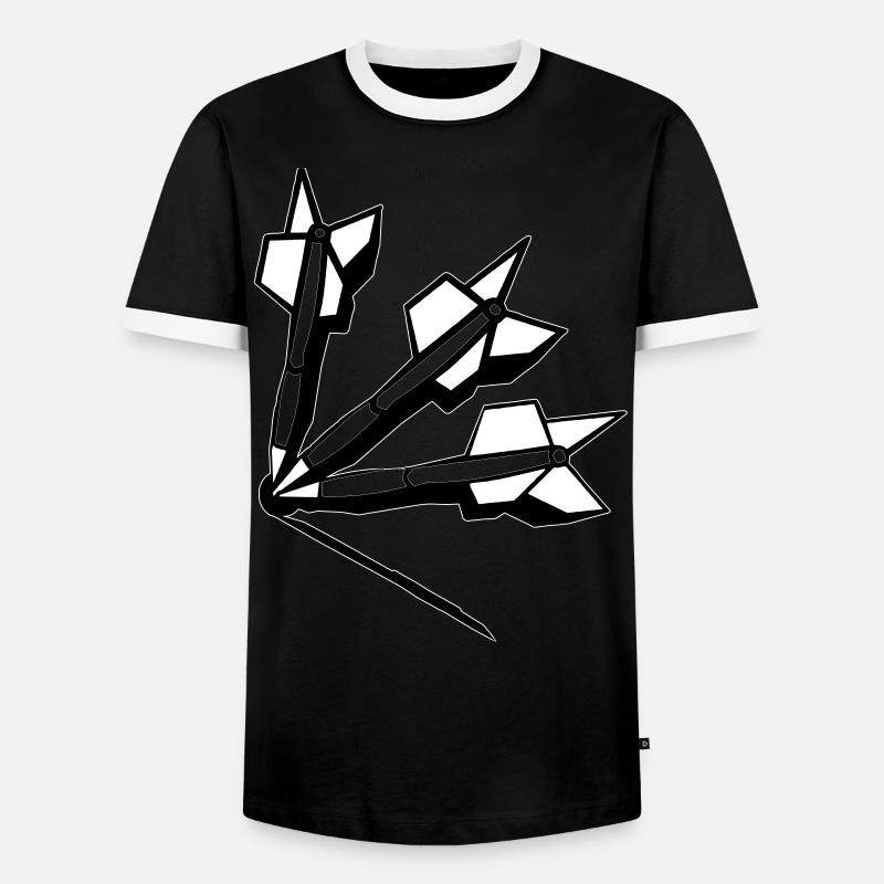 darten - Männer Kontrast-T-Shirt - Schwarz/Weiß