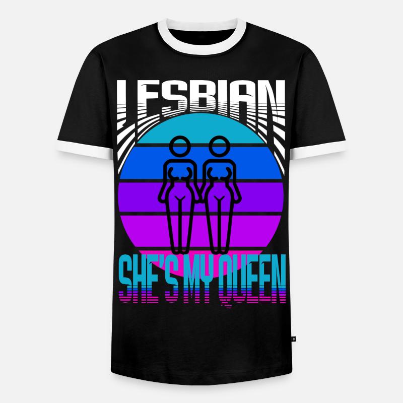 Lesbian - Men's Ringer Shirt - black/white