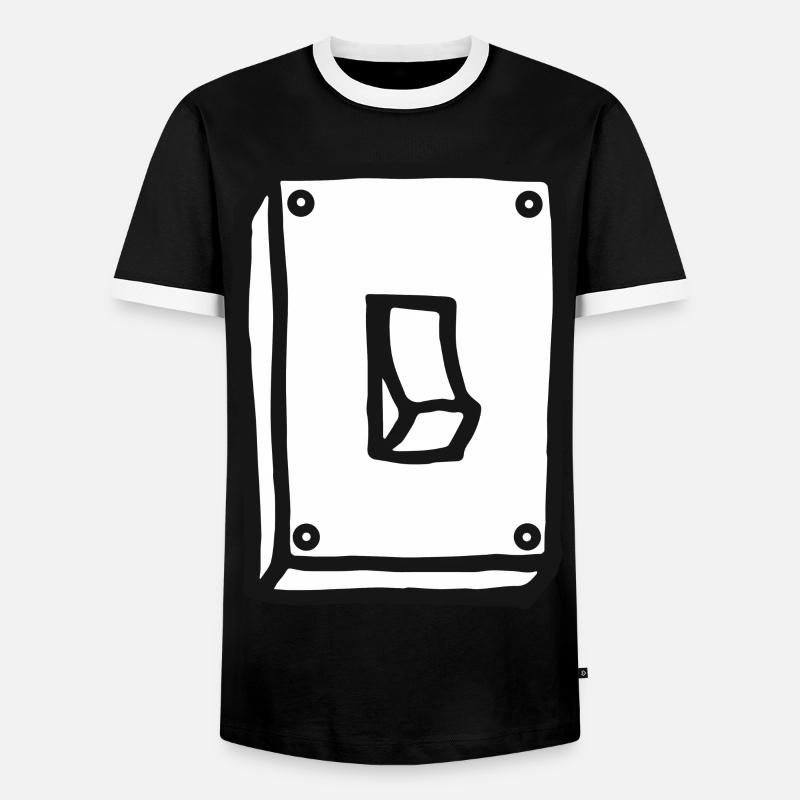 Light Switch - Light - Sketch - Men's Ringer Shirt - black/white