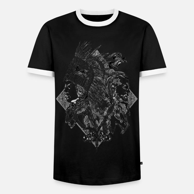 Time Warriors - Men's Ringer Shirt - black/white