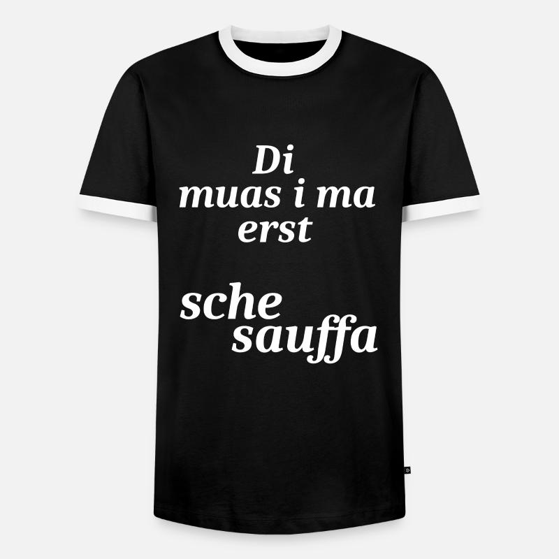 bayerisch schön durch bier - Männer Kontrast-T-Shirt - Schwarz/Weiß