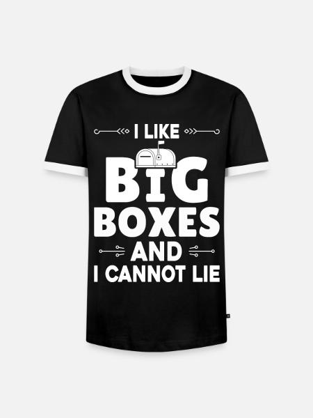 Briefkasten Postbote Spruch Postzusteller - Männer Kontrast-T-Shirt - Schwarz/Weiß