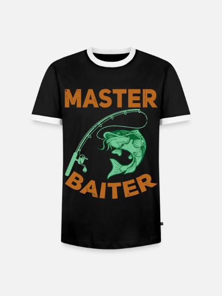 Master Baiter - Wels Catfish Hunter - Männer Kontrast-T-Shirt - Schwarz/Weiß