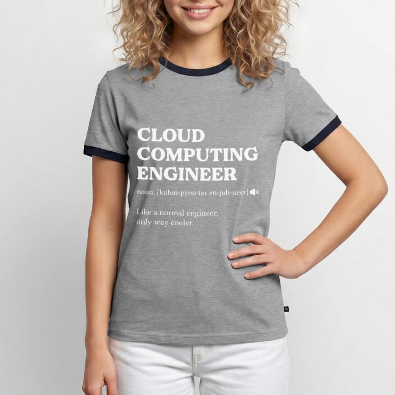 Cloud Computing Engineer Definition Computer Männer Kontrast-T-Shirt