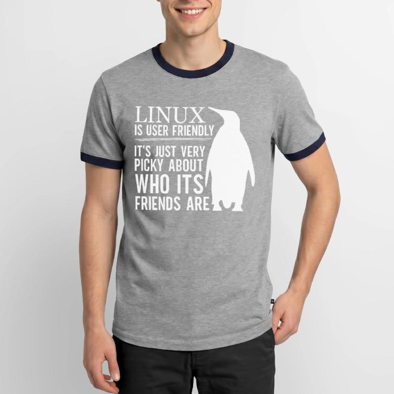 Linux Is User Friendly - Cloud Computing Engineer Männer Kontrast-T-Shirt