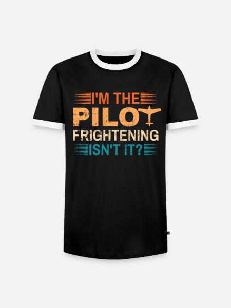 Ich Bin Pilot - Flugkaptiän Passagierflugzeug - Männer Kontrast-T-Shirt - Schwarz/Weiß