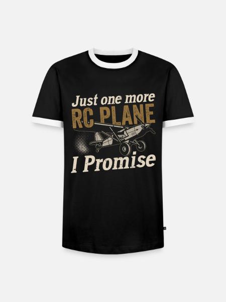 RC Flugzeug Modellbau Modellflieger - Männer Kontrast-T-Shirt - Schwarz/Weiß