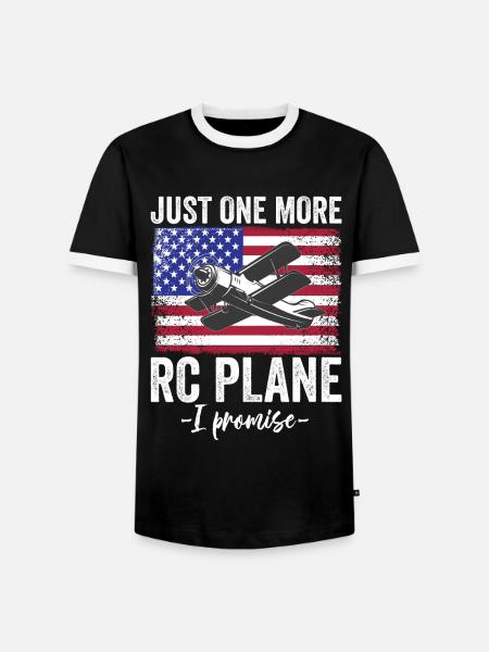 RC Flugzeug Modellbau Modellflieger - Männer Kontrast-T-Shirt - Schwarz/Weiß