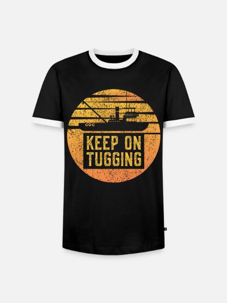 Schlepper Schleppboot Tug Life - Männer Kontrast-T-Shirt - Schwarz/Weiß