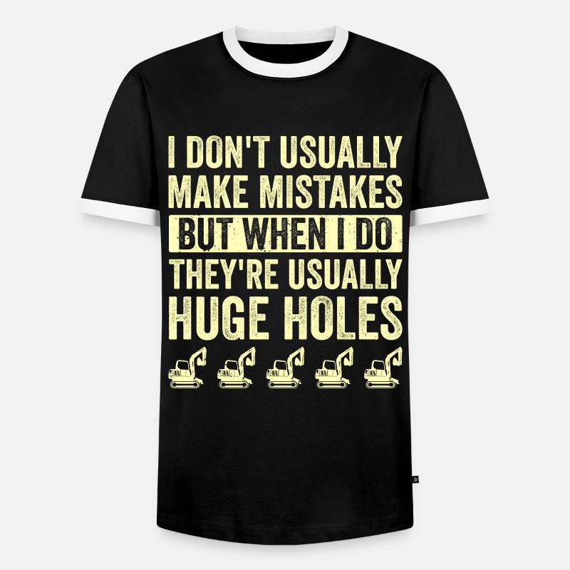 Retro Bagger Spruch Baggerfahrer Baustelle - Männer Kontrast-T-Shirt - Schwarz/Weiß