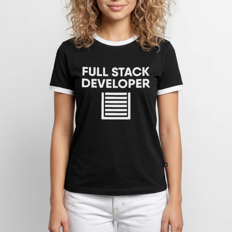 Full Stack Developer Männer Kontrast-T-Shirt