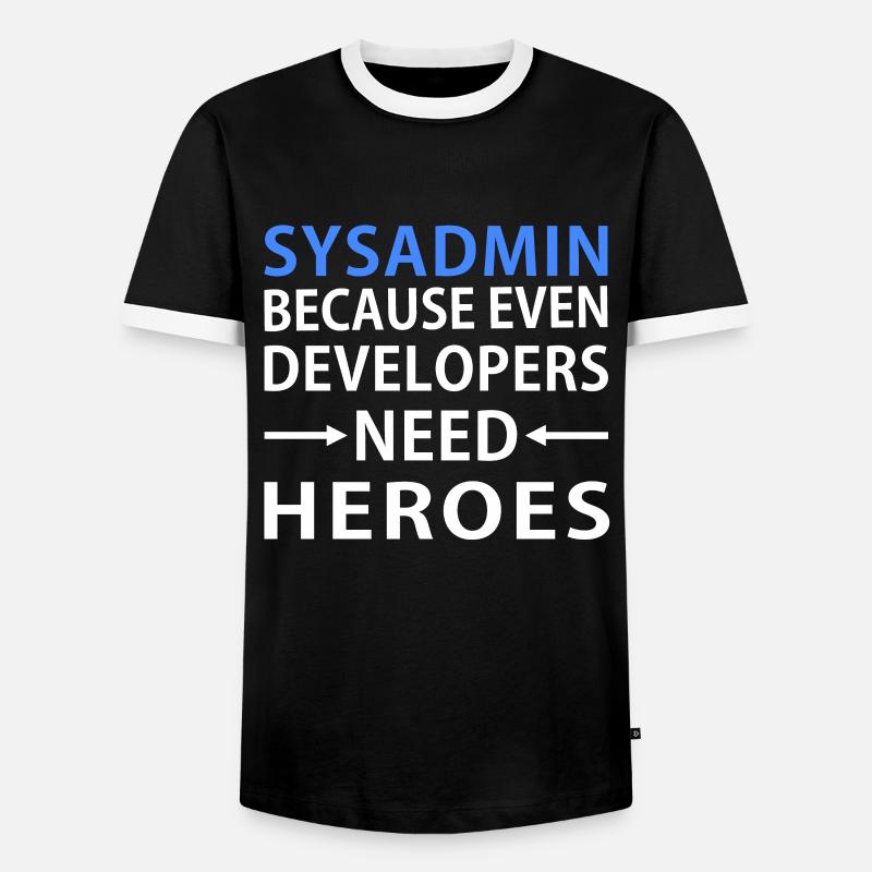 Sysadmin - Männer Kontrast-T-Shirt - Schwarz/Weiß