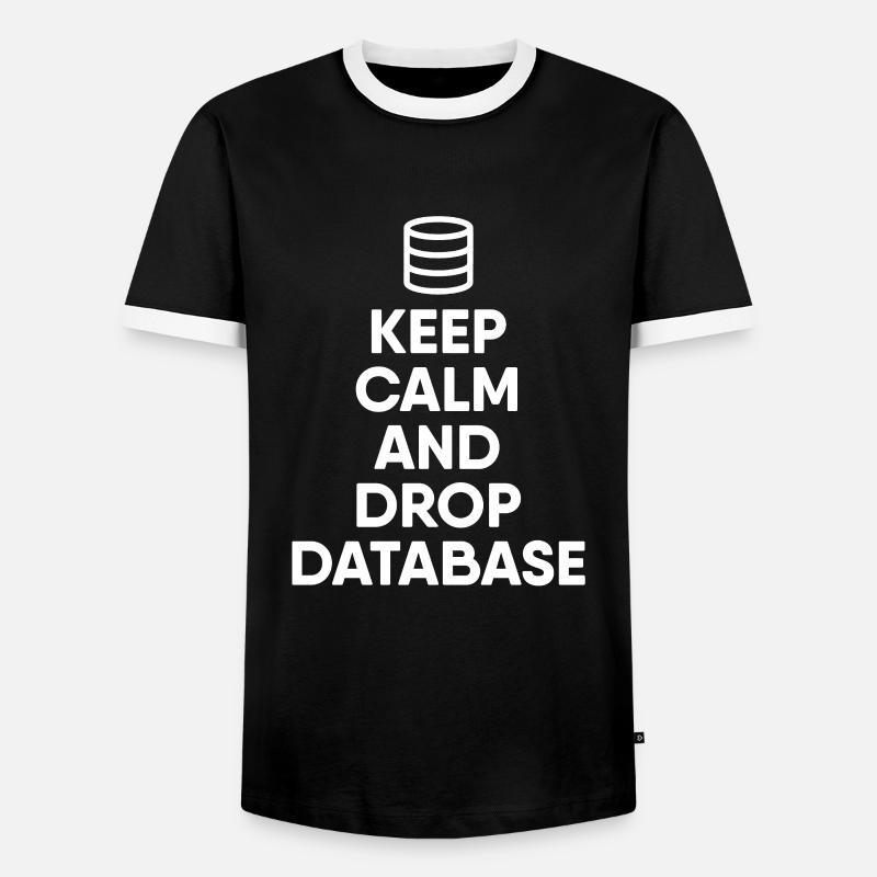 Database Administrator - Men's Ringer Shirt - black/white