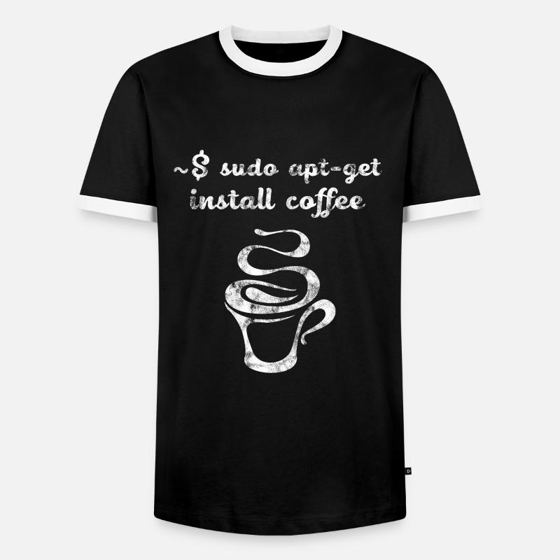 Sysadmin Coffee - Men's Ringer Shirt - black/white