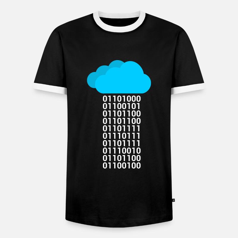 Informatique Binary Cloud Cloud - T-shirt contrasté Homme - noir/blanc