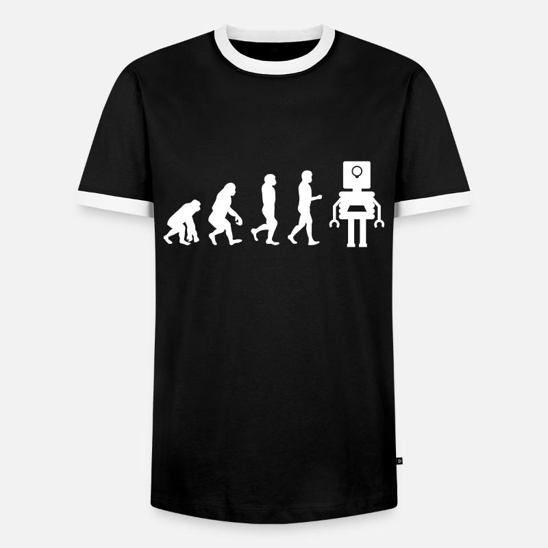 Robotique Robot Evolution - T-shirt contrasté Homme - noir/blanc