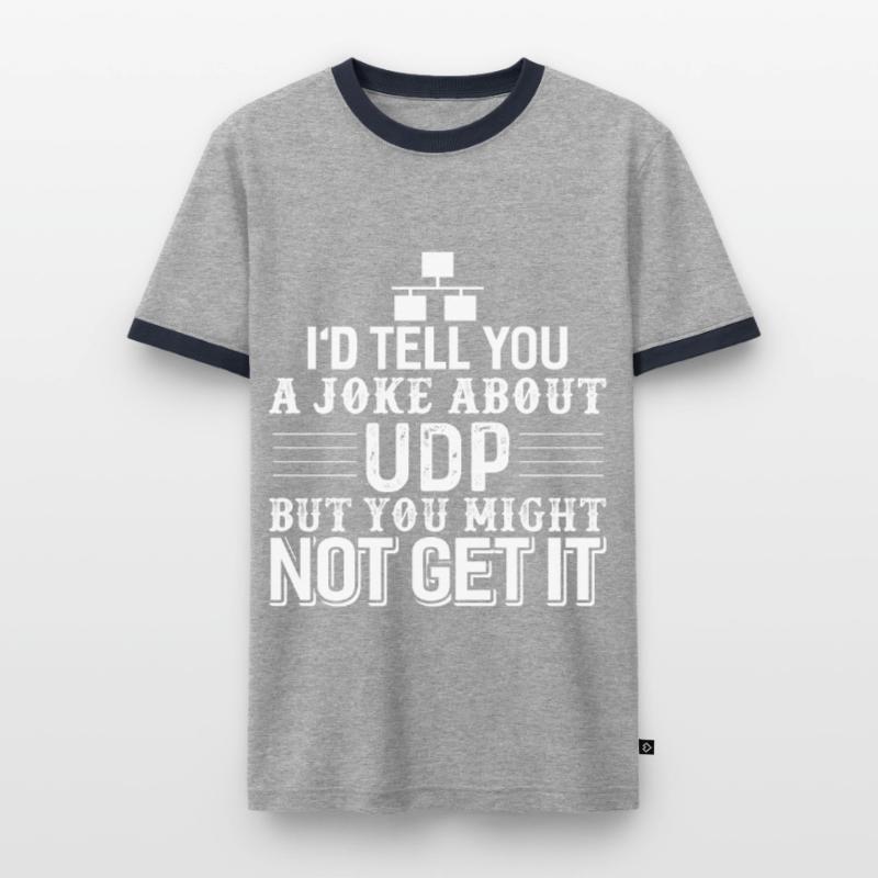 Informatik UDP Witz Computer Programmierer Männer Kontrast-T-Shirt