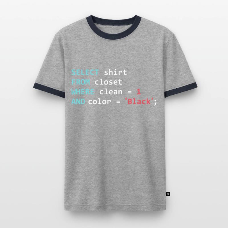 Programmeur Datanbank Funny SQL Query T-shirt contrasté Homme