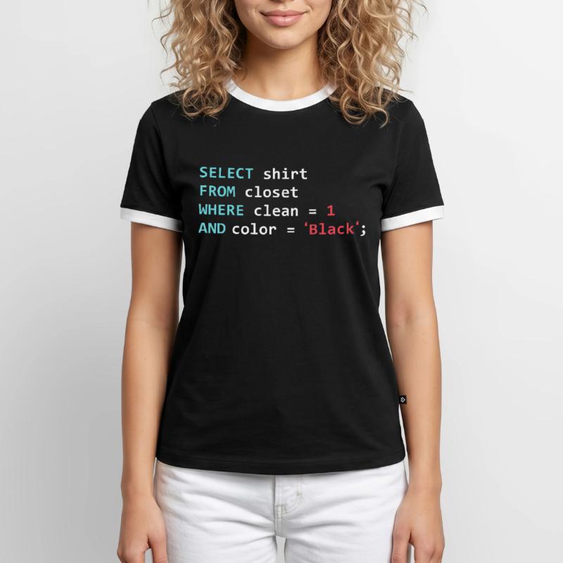 Programmer Database Funny SQL Query Men's Ringer Shirt