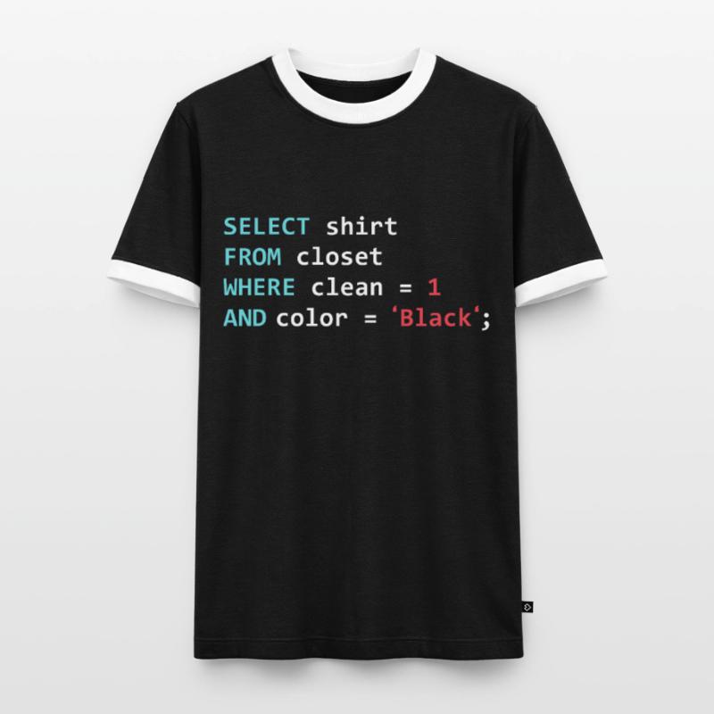Programmer Database Funny SQL Query Men's Ringer Shirt