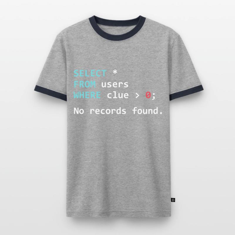 Drôle de programmeur Gift SQL Query T-shirt contrasté Homme