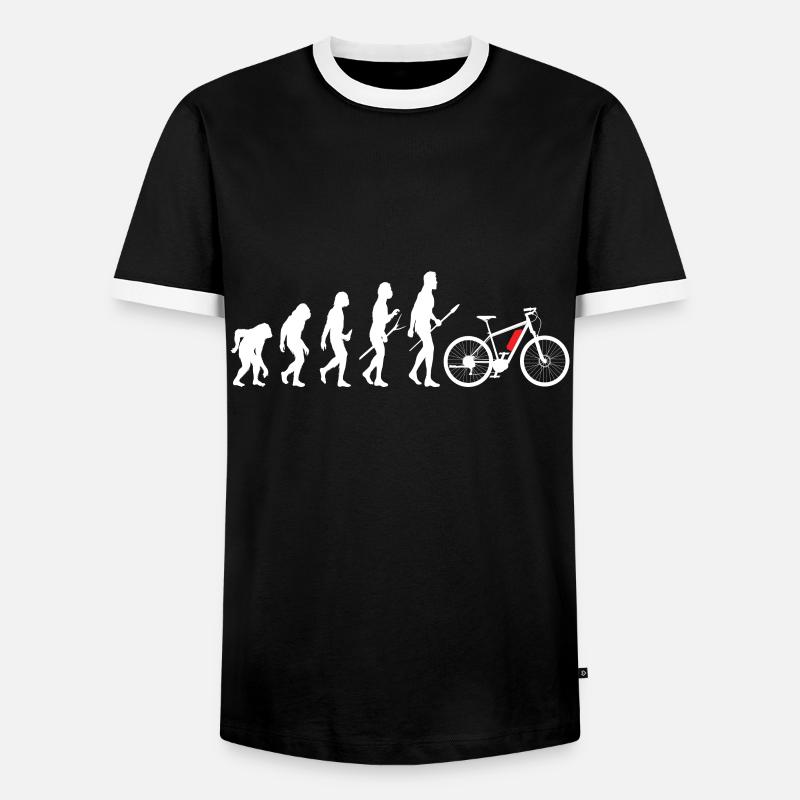 Évolution du vélo électrique - T-shirt contrasté Homme - noir/blanc
