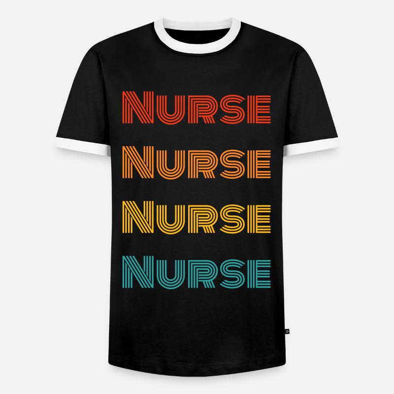Krankenschwester Krankenschwester Krankenschwester - Männer Kontrast-T-Shirt - Schwarz/Weiß