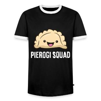 Pierogi Effectif Pologne Pierogi - T-shirt contrasté Homme - noir/blanc - Devant - AI Model Female 172 light (172cm) & AI Model Male 178 light (178cm)