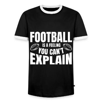 Sonntage Sind Für Kirche Und Football - Männer Kontrast-T-Shirt - Schwarz/Weiß - Vorne - AI Model Female 172 light (172cm) & AI Model Male 178 light (178cm)