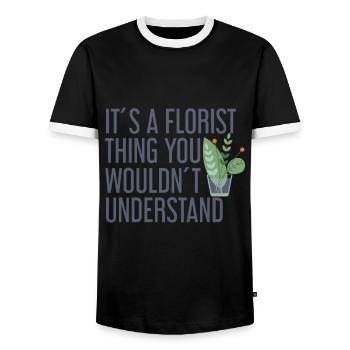 This is a florist thing that you don't understand - Men's Ringer Shirt - black/white - Front - AI Model Female 172 light (172cm) & AI Model Male 178 light (178cm)