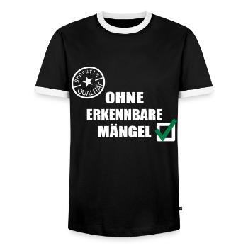 Oldies Gütesiegel geprüfte Qualität Geburtstag - Männer Kontrast-T-Shirt - Schwarz/Weiß - Vorne - AI Model Female 172 light (172cm) & AI Model Male 178 light (178cm)