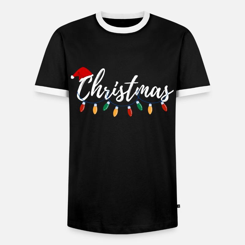 Weihnachtsgeschenk - Männer Kontrast-T-Shirt - Schwarz/Weiß