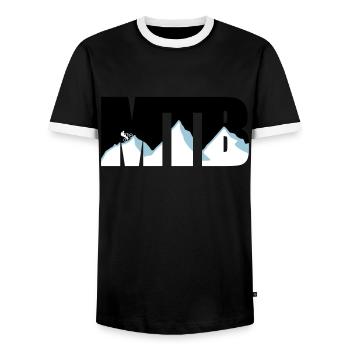 MTB - T-shirt contrasté Homme - noir/blanc - Devant - AI Model Female 172 light (172cm) & AI Model Male 178 light (178cm)