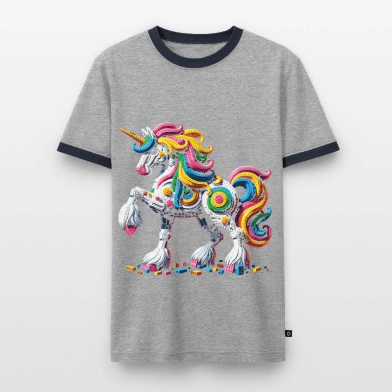 Expert Master Builder Bricks-bausteine Männer Kontrast-T-Shirt