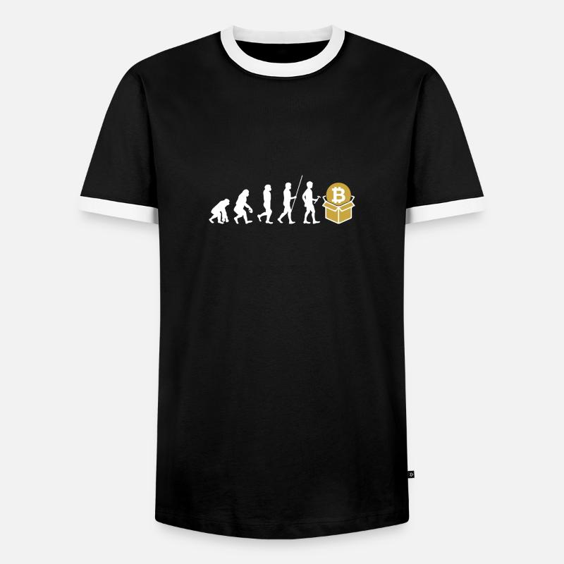 Bitcoin miner - Men's Ringer Shirt - black/white