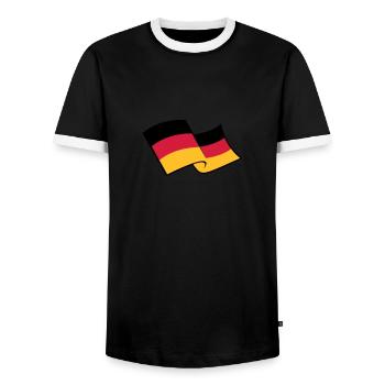 soufflant vent 3 couleurs Allemagne nation noir ro - T-shirt contrasté Homme - noir/blanc - Devant - AI Model Female 172 light (172cm) & AI Model Male 178 light (178cm)