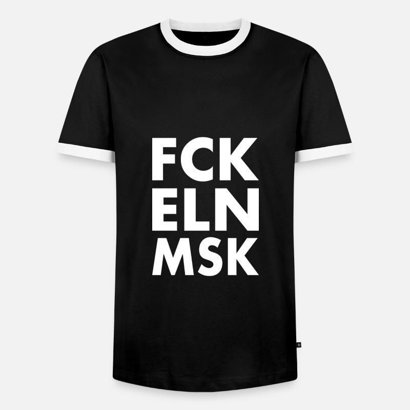 Fck eln msk - Men's Ringer Shirt - black/white