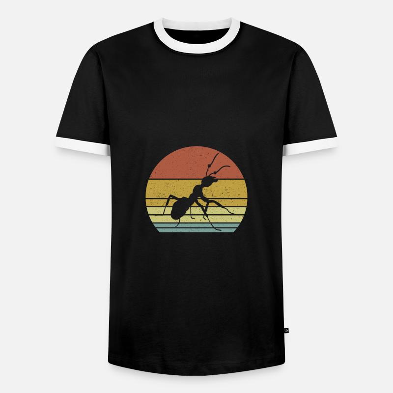 Ant - Men's Ringer Shirt - black/white
