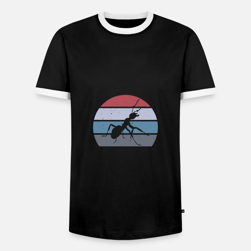 Ant - Men's Ringer Shirt - black/white