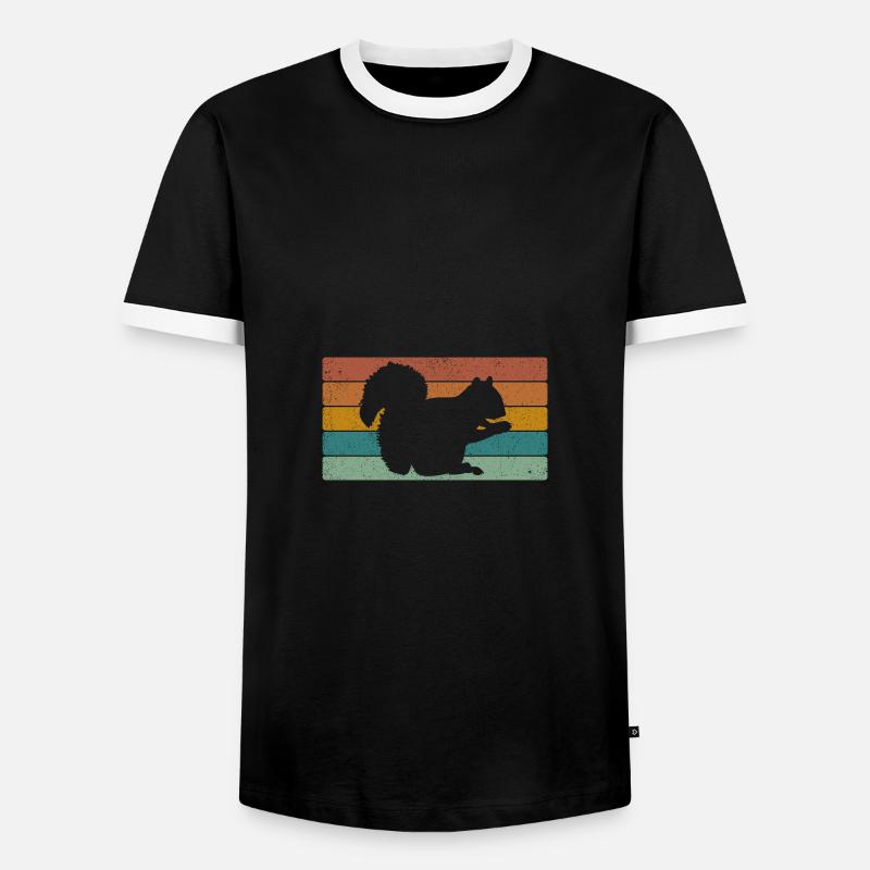 Squirrel - Men's Ringer Shirt - black/white