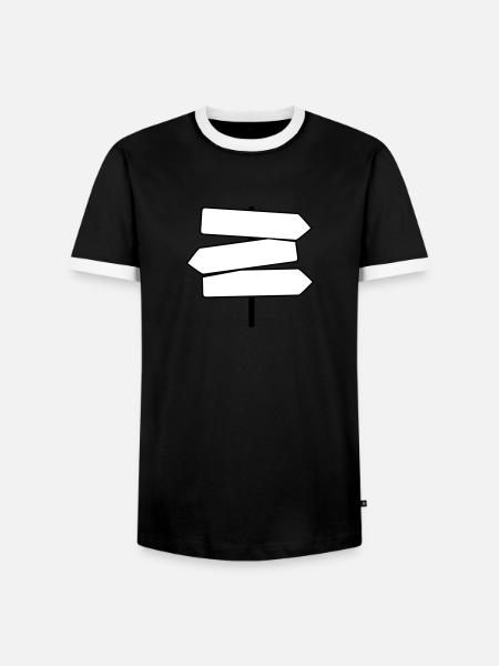 Même décrit comblent - T-shirt contrasté Homme - noir/blanc