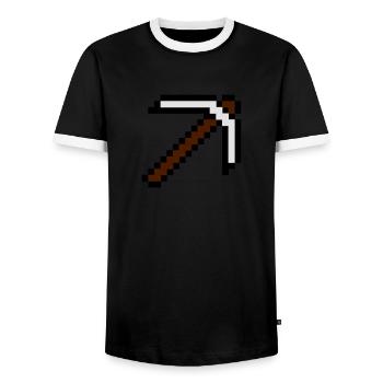 pixel game design de jeu ordinateur Doublez gamer - T-shirt contrasté Homme - noir/blanc - Devant - AI Model Female 172 light (172cm) & AI Model Male 178 light (178cm)