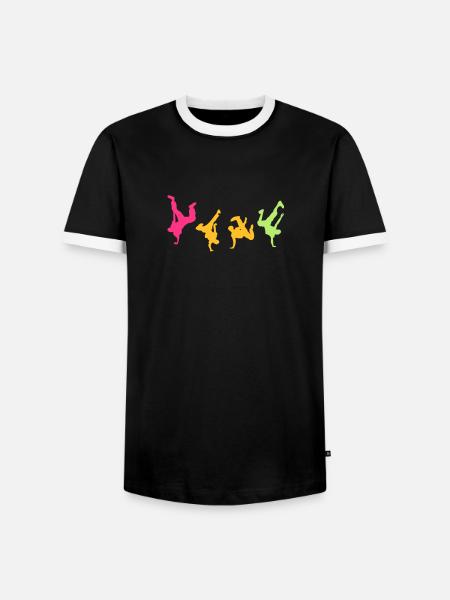 Break Dance Hip-Hop-danseur16 - Männer Kontrast-T-Shirt - Schwarz/Weiß