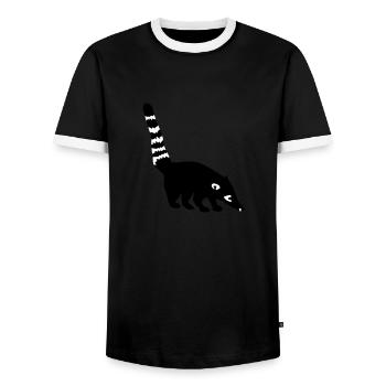 Coati - Men's Ringer Shirt - black/white - Front - AI Model Female 172 light (172cm) & AI Model Male 178 light (178cm)