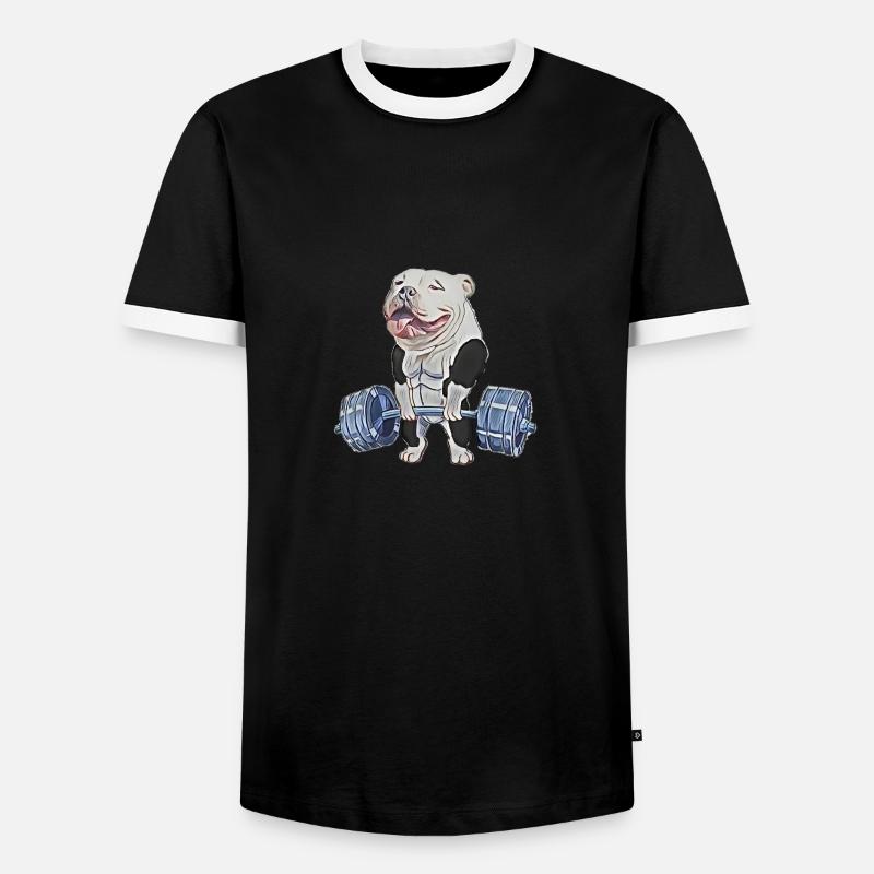 Muscle Bully - Men's Ringer Shirt - black/white
