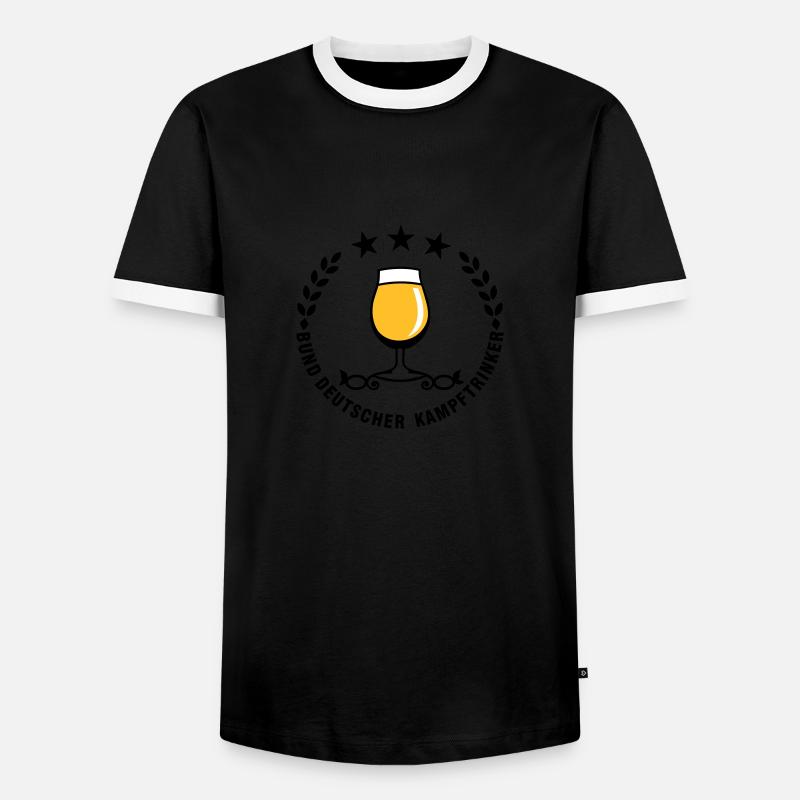 Bund Deutscher Kampftrinker (3c) - Männer Kontrast-T-Shirt - Schwarz/Weiß
