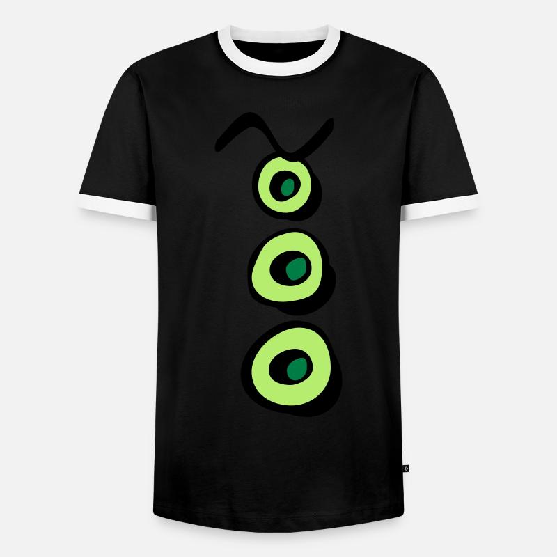 tentakel_p - Men's Ringer Shirt - black/white
